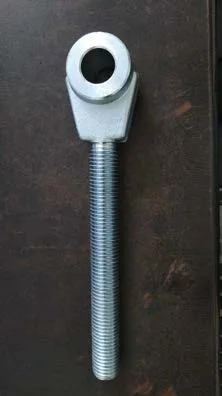 Zinc-plated threaded eye bolt (top link end)