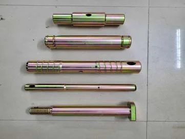 Yellow zinc-plated shafts and pins